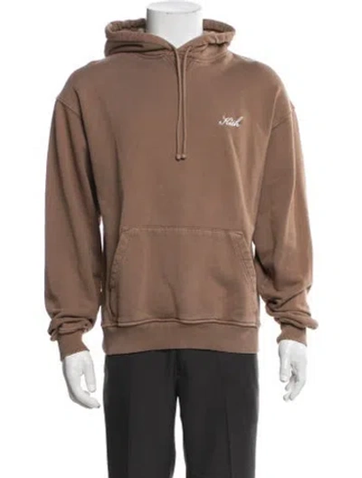 Pre-owned Kith Graphic Print Crew Neck Hoodie In Brown