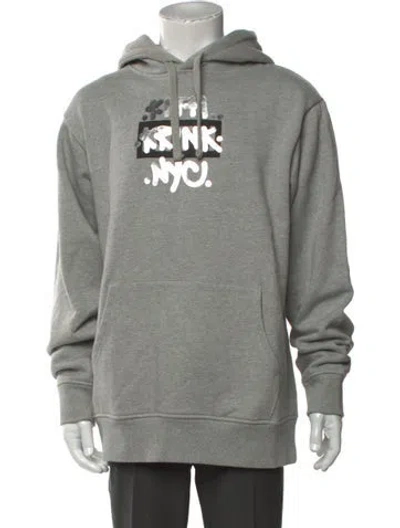 Pre-owned Kith Graphic Print Crew Neck Hoodie In Gray