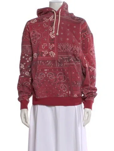 Pre-owned Kith Graphic Print Crew Neck Hoodie In Pink