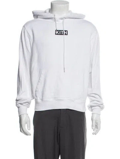 Pre-owned Kith Graphic Print Crew Neck Hoodie In White