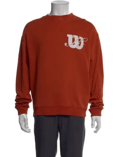 Pre-owned Kith Graphic Print Crew Neck In Orange