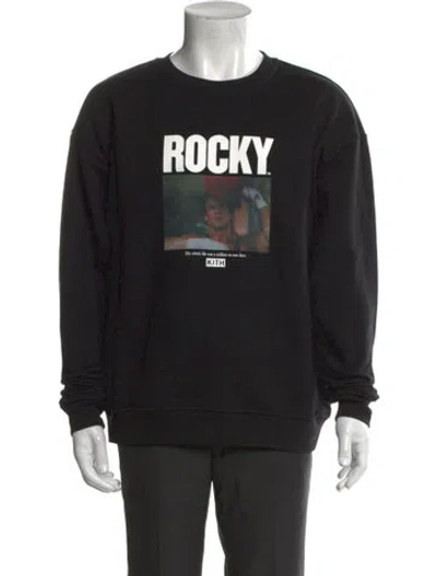 Pre-owned Kith Graphic Print Crew Neck Pullover W/ Tags In Black