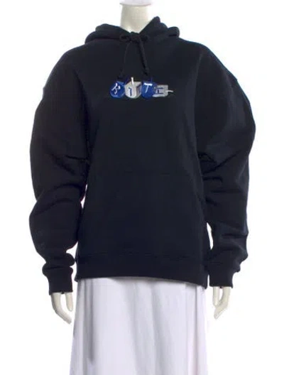 Pre-owned Kith Graphic Print Crew Neck Sweatshirt In Black