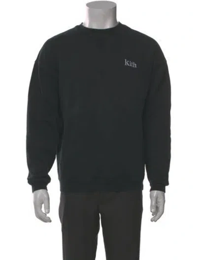 Pre-owned Kith Graphic Print Crew Neck Sweatshirt In Black