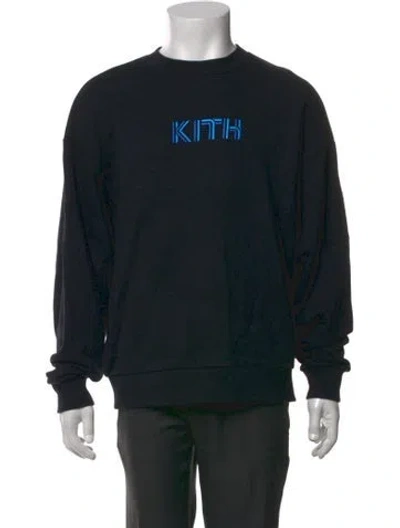 Pre-owned Kith Graphic Print Crew Neck Sweatshirt In Black