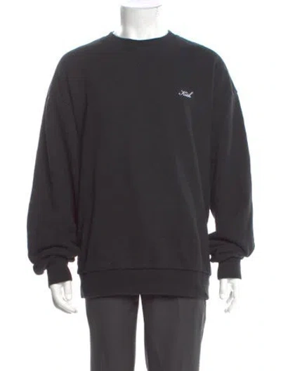 Pre-owned Kith Graphic Print Crew Neck Sweatshirt In Blue