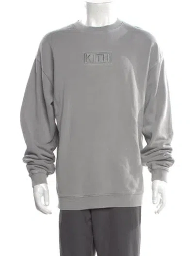 Pre-owned Kith Graphic Print Crew Neck Sweatshirt In Blue