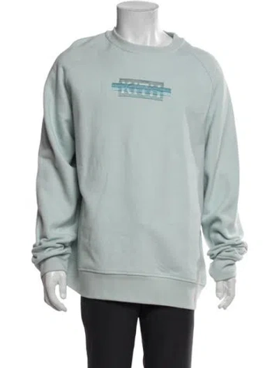 Pre-owned Kith Graphic Print Crew Neck Sweatshirt In Blue