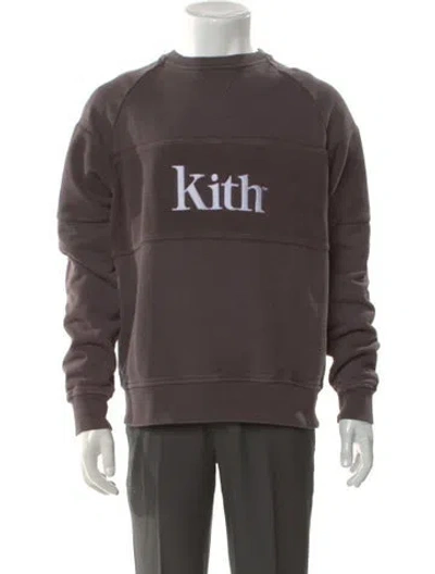 Pre-owned Kith Graphic Print Crew Neck Sweatshirt In Brown