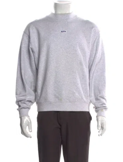 Pre-owned Kith Graphic Print Crew Neck Sweatshirt In Gray