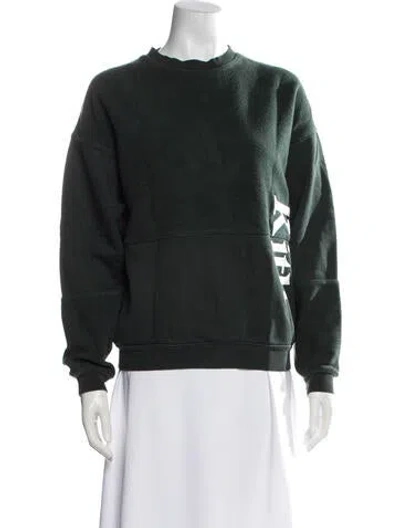 Pre-owned Kith Graphic Print Crew Neck Sweatshirt In Green