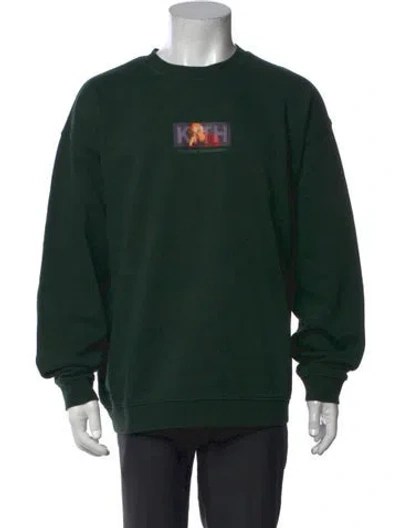 Pre-owned Kith Graphic Print Crew Neck Sweatshirt In Green
