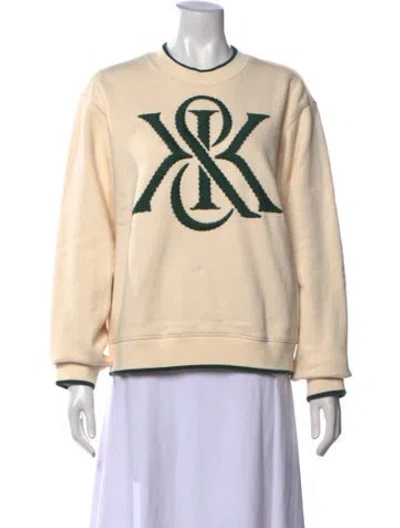 Pre-owned Kith Graphic Print Crew Neck Sweatshirt In Neutral