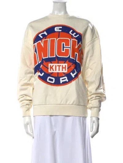Pre-owned Kith Graphic Print Crew Neck Sweatshirt In Neutrals