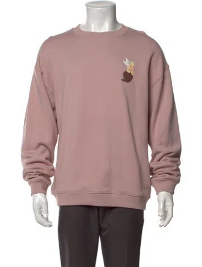 Pre-owned Kith Graphic Print Crew Neck Sweatshirt In Pink