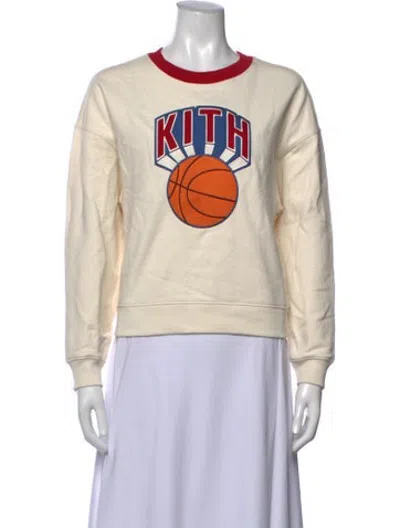 Pre-owned Kith Graphic Print Crew Neck Sweatshirt W/ Tags In Neutrals