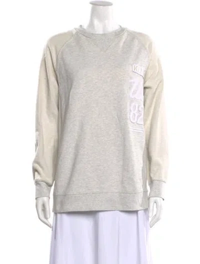 Pre-owned Kith Graphic Print Crew Neck Sweatshirt In White