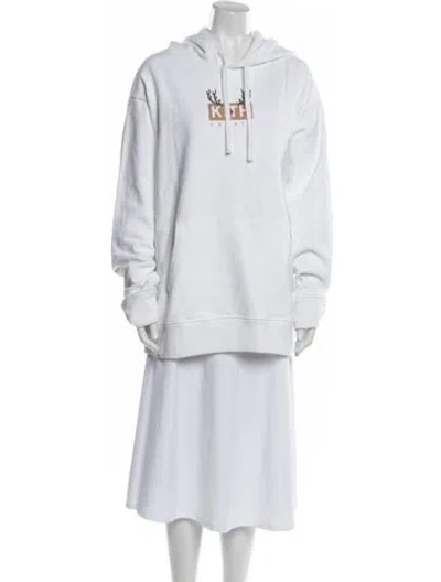 Pre-owned Kith Graphic Print Crew Neck Sweatshirt In White