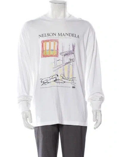 Pre-owned Kith Graphic Print Crew Neck Sweatshirt In White