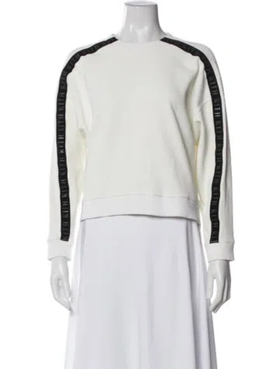 Pre-owned Kith Graphic Print Crew Neck Sweatshirt In White