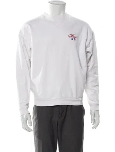 Pre-owned Kith Graphic Print Crew Neck Sweatshirt In White