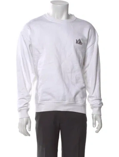 Pre-owned Kith Graphic Print Crew Neck Sweatshirt In White