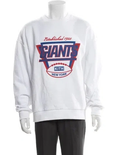 Pre-owned Kith Graphic Print Crew Neck Sweatshirt In White