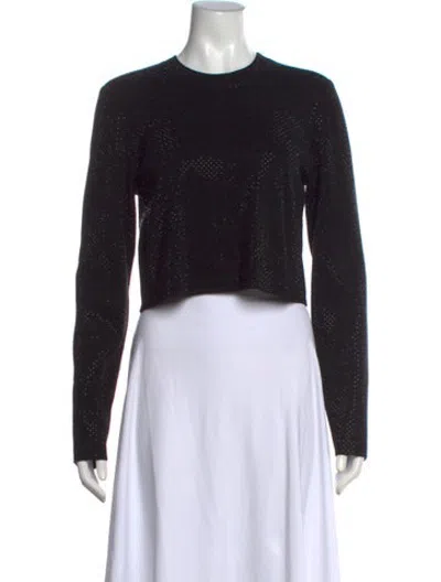 Pre-owned Kith Graphic Print Crew Neck Top In Black