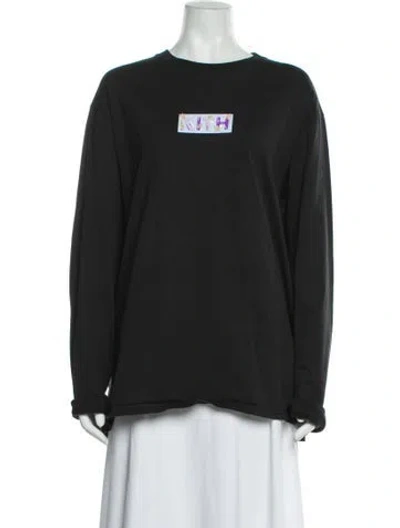 Pre-owned Kith Graphic Print Crew Neck T-shirt In Black