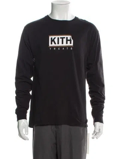Pre-owned Kith Graphic Print Crew Neck T-shirt In Black