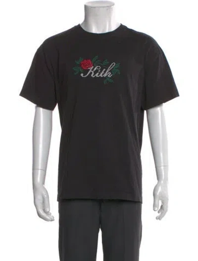 Pre-owned Kith Graphic Print Crew Neck T-shirt In Black