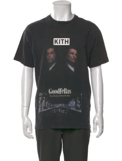 Pre-owned Kith Graphic Print Crew Neck T-shirt In Black