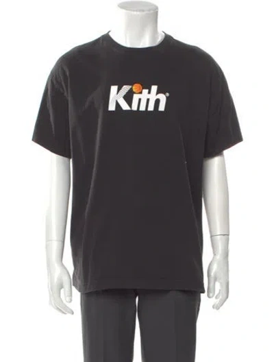 Pre-owned Kith Graphic Print Crew Neck T-shirt In Black