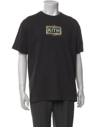 Pre-owned Kith Graphic Print Crew Neck T-shirt In Black