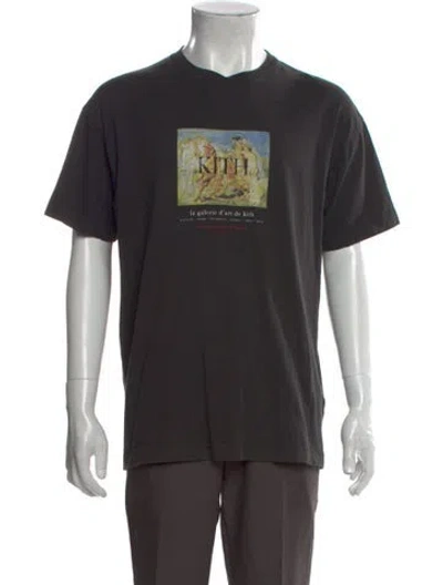 Pre-owned Kith Graphic Print Crew Neck T-shirt In Black