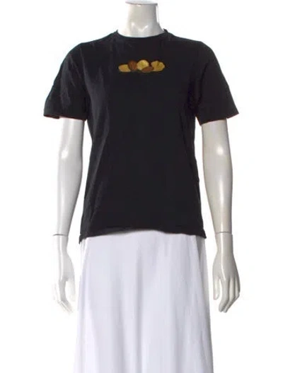 Pre-owned Kith Graphic Print Crew Neck T-shirt In Black