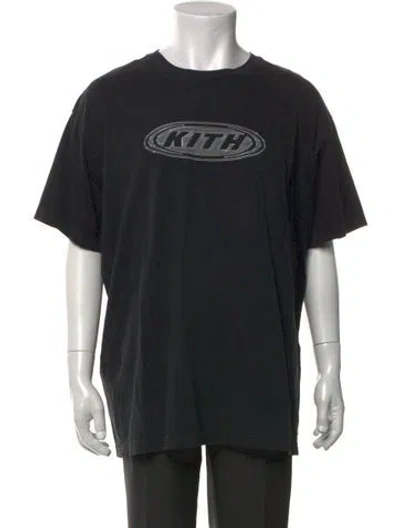 Pre-owned Kith Graphic Print Crew Neck T-shirt In Black