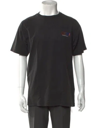 Pre-owned Kith Graphic Print Crew Neck T-shirt In Black