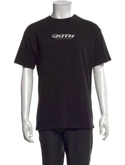 Pre-owned Kith Graphic Print Crew Neck T-shirt In Black