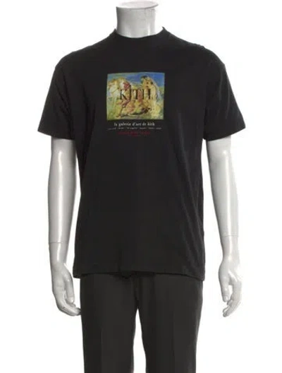 Pre-owned Kith Graphic Print Crew Neck T-shirt In Black