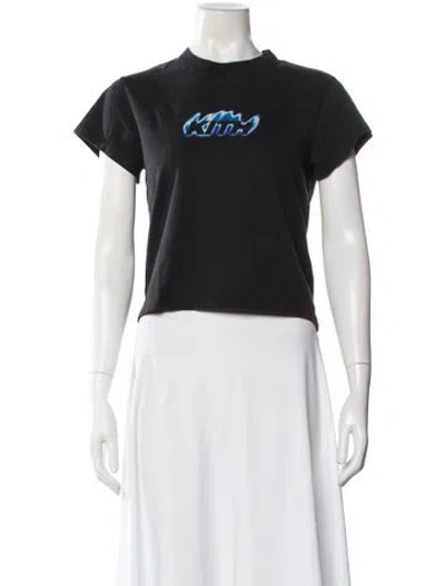 Pre-owned Kith Graphic Print Crew Neck T-shirt In Black