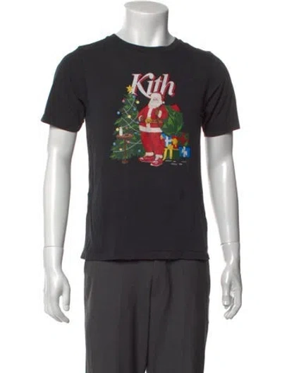 Pre-owned Kith Graphic Print Crew Neck T-shirt In Black