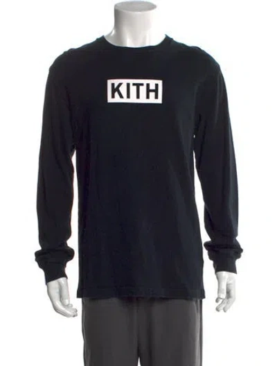 Pre-owned Kith Graphic Print Crew Neck T-shirt In Black