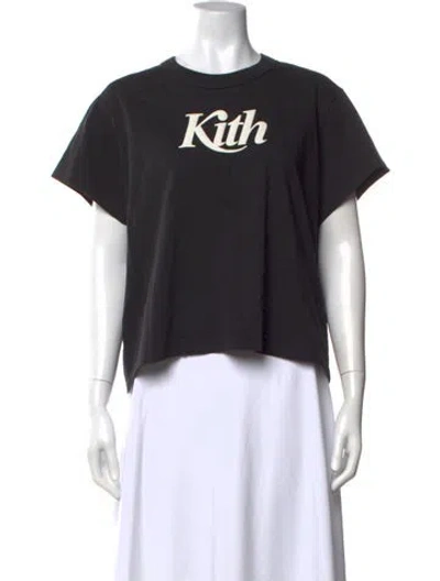 Pre-owned Kith Graphic Print Crew Neck T-shirt In Black