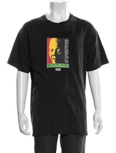 Pre-owned Kith Graphic Print Crew Neck T-shirt In Black