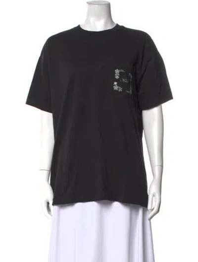 Pre-owned Kith Graphic Print Crew Neck T-shirt In Black