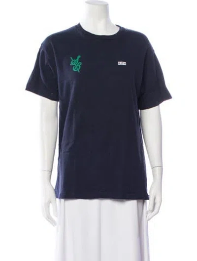 Pre-owned Kith Graphic Print Crew Neck T-shirt In Black