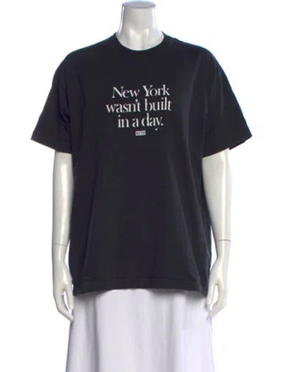 Pre-owned Kith Graphic Print Crew Neck T-shirt In Black