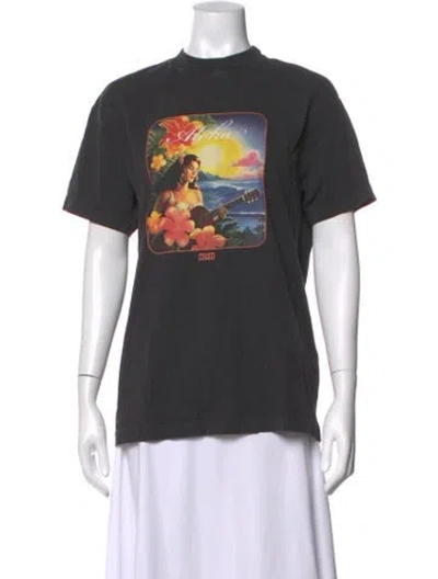 Pre-owned Kith Graphic Print Crew Neck T-shirt In Black