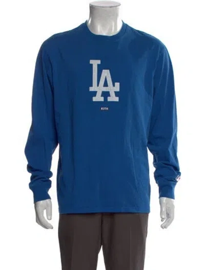 Pre-owned Kith Graphic Print Crew Neck T-shirt In Blue